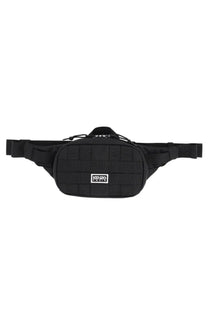 Kenzo men’s black tactical pouch with rectangular patch featuring kenzo paris logo for everyday use