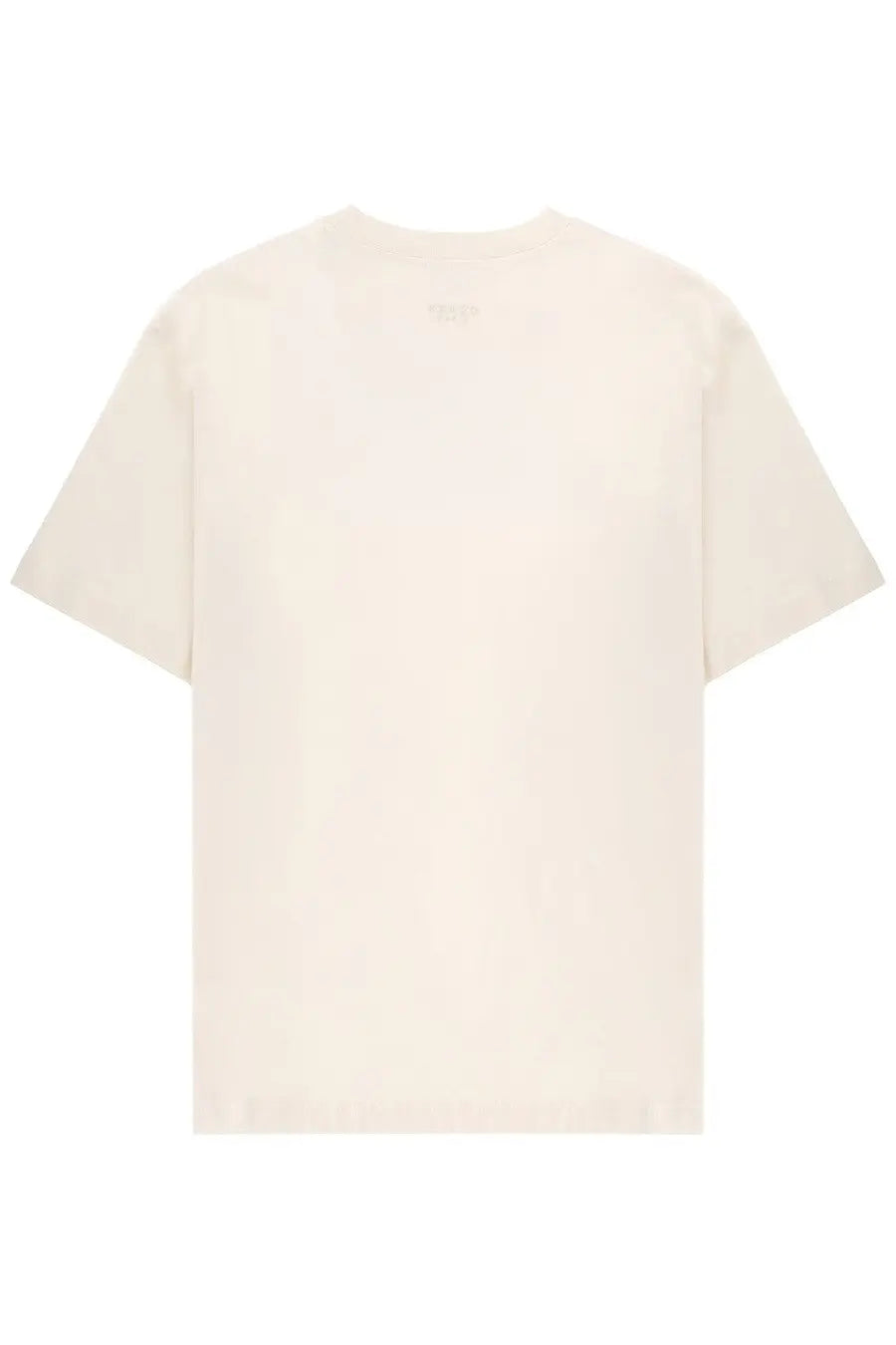 Kenzo men’s cream-colored oversized cotton t-shirt with crew neck and short sleeves in a casual style