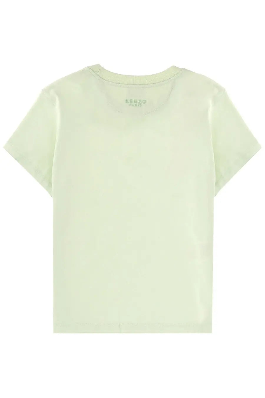 Kenzo women’s pale green short-sleeved shirt with subtle embroidered logo at the neckline