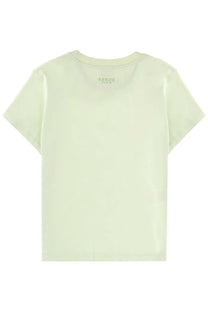 Kenzo women’s pale green short-sleeved shirt with subtle embroidered logo at the neckline