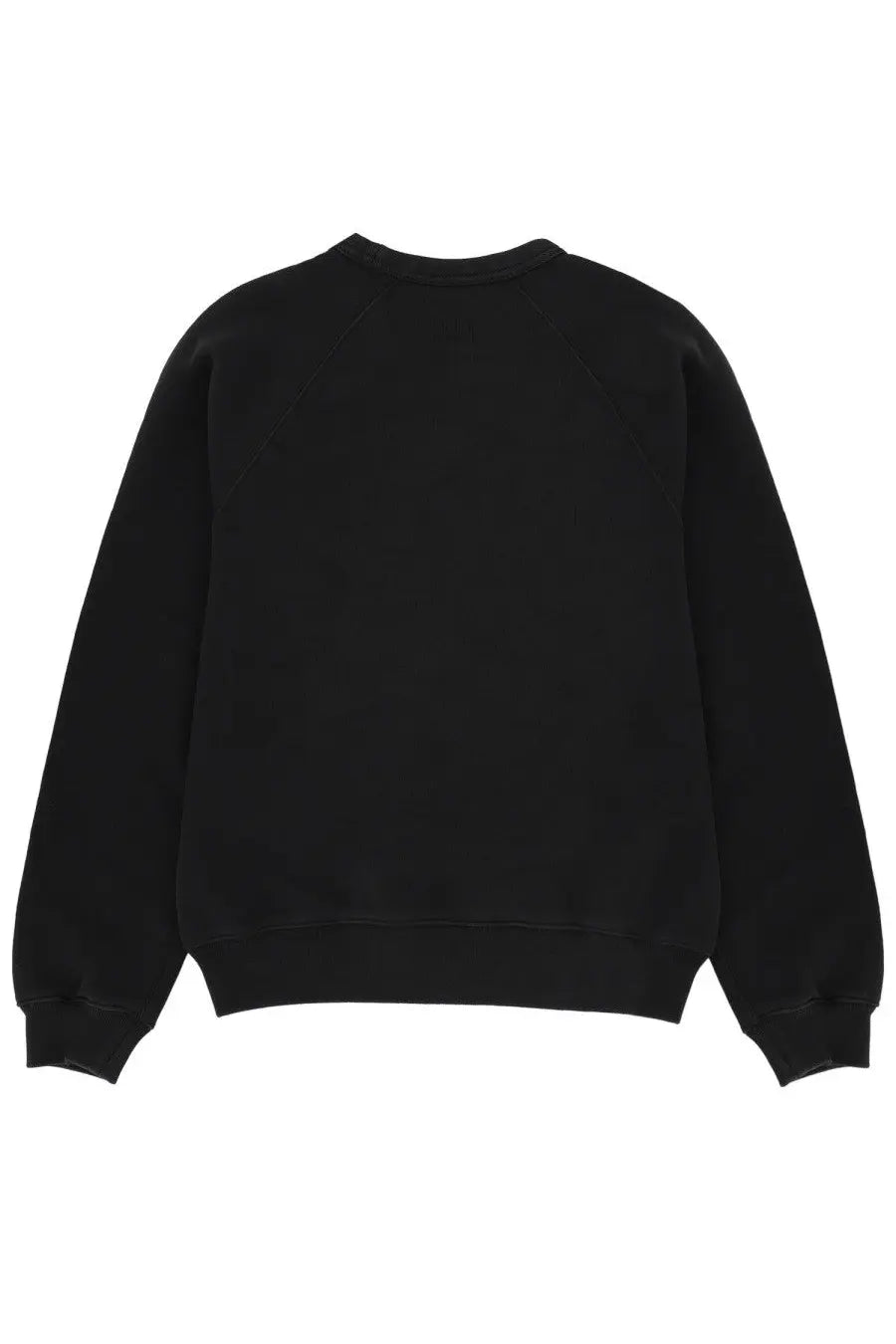 Kenzo women’s black crewneck sweatshirt with ribbed cuffs and hem made from soft cotton blend fabric
