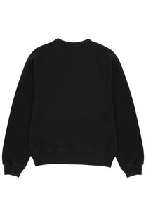 Kenzo women’s black crewneck sweatshirt with ribbed cuffs and hem made from soft cotton blend fabric