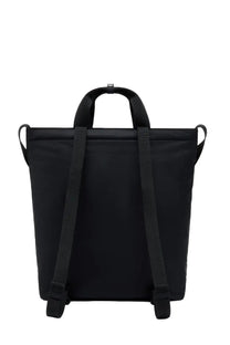 Kenzo women’s boke flower tote bag black nylon with adjustable shoulder straps and top handle shown from back side