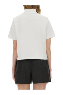 Kenzo women’s polo shirt boke flower white short-sleeved collared shirt made of breathable cotton