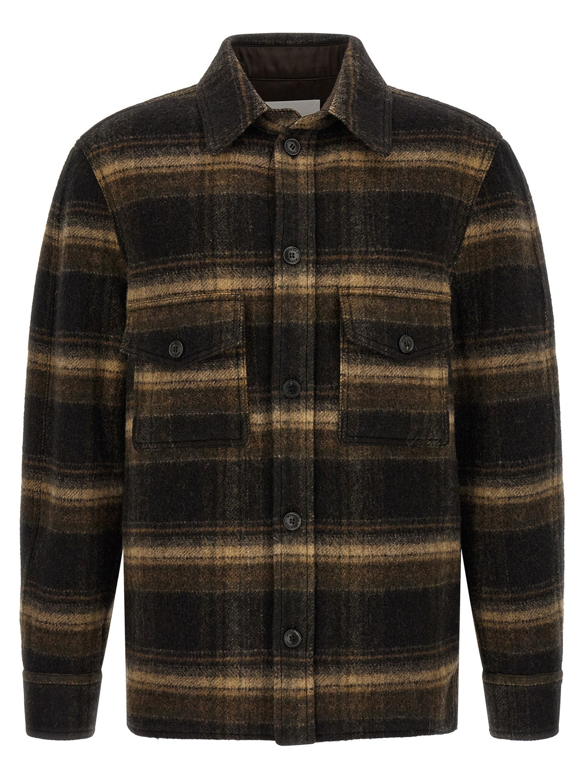 ISABEL MARANT Kervon Wool Overshirt Brown