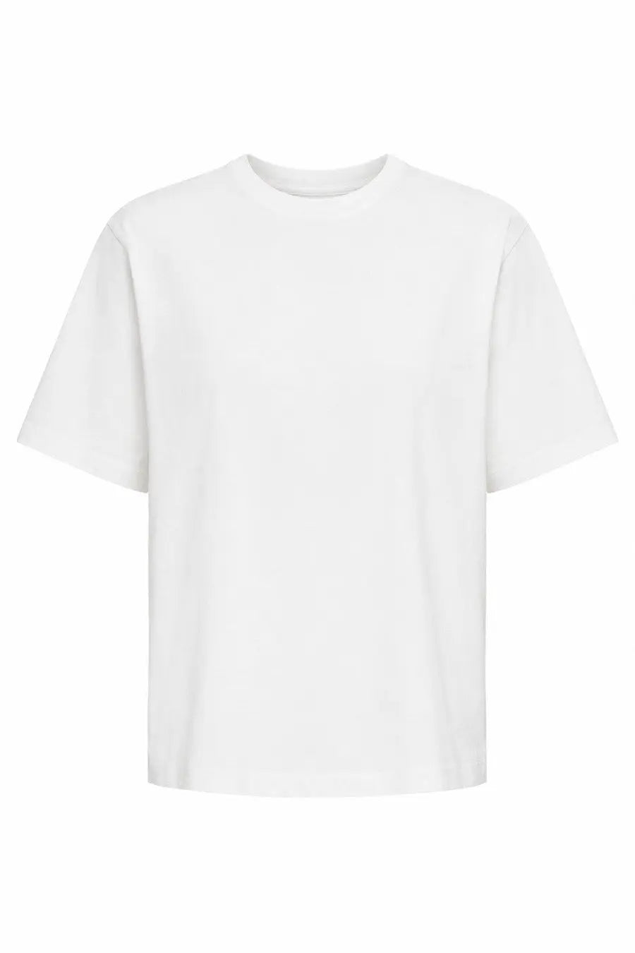 Khaite women’s white minimalist crew neck t-shirt with relaxed fit and short sleeves in soft cotton material