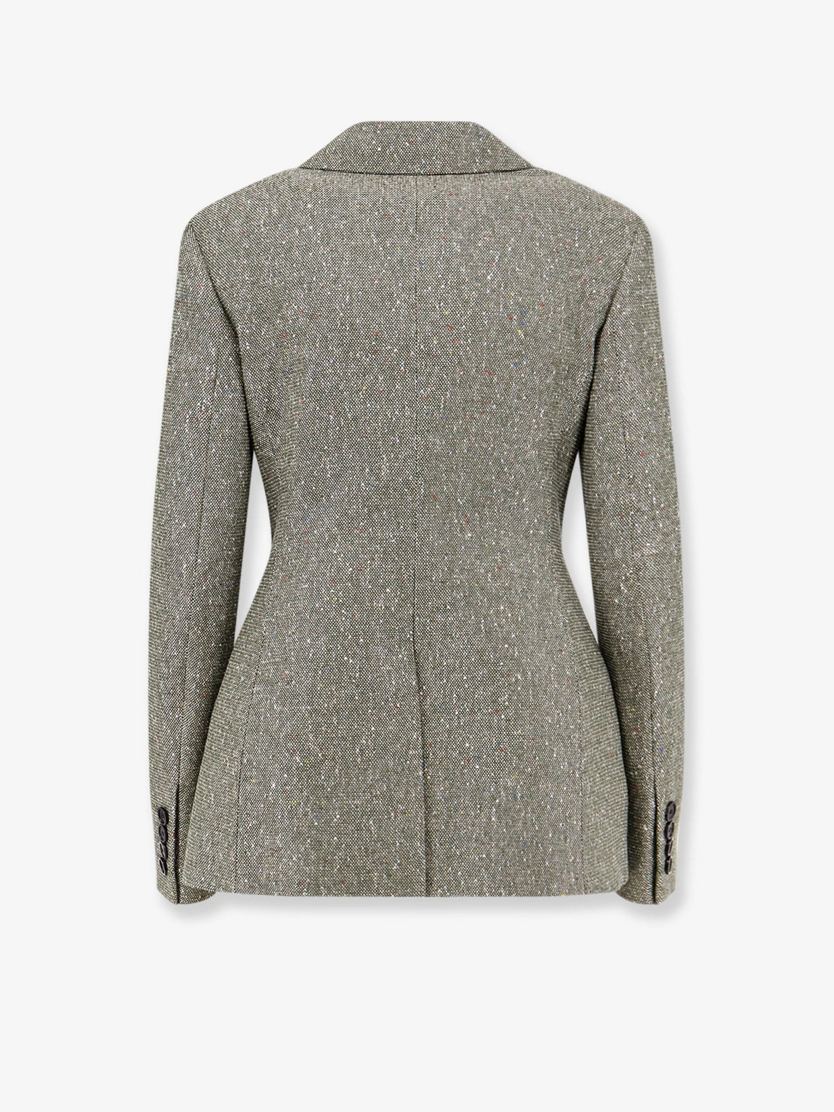 Dior Women's Khaki Donegal Tweed Blazer vert