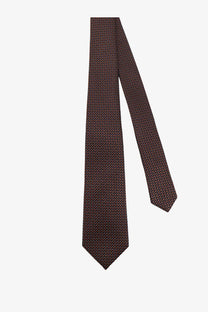 Kiton men’s silk tie in dark brown with a subtle woven pattern multicolor design for formal wear