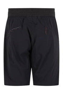 KläTtermusen men’s shorts nal con black shown from the back with ribbed elastic waistband and subtle embroidery
