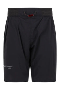 Klättermusen men’s shorts nal con black athletic shorts with drawstring waistband and subtle white branding on left leg