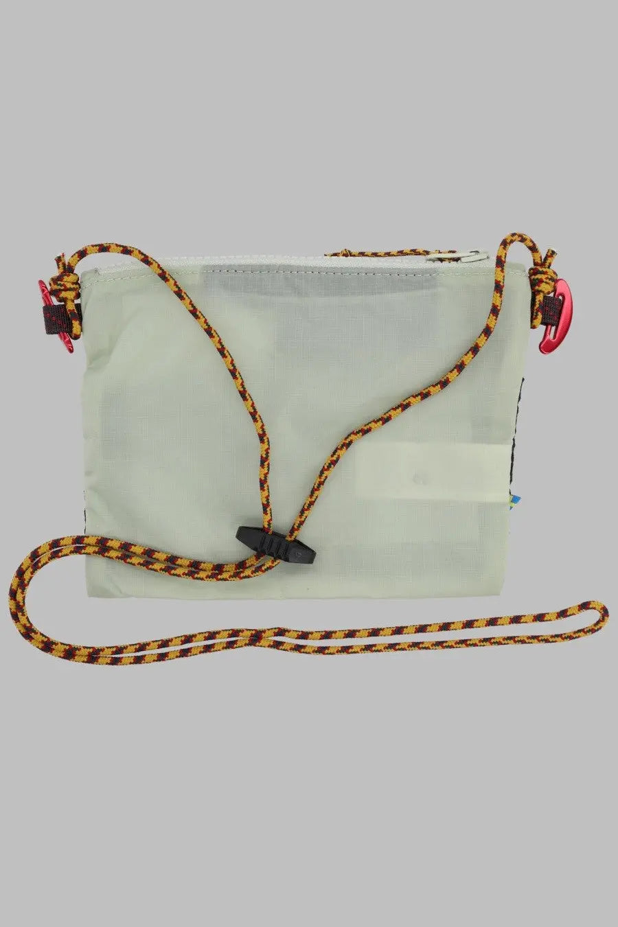 KläTtermusen women’s borsa algir small green translucent mint nylon crossbody bag with braided yellow brown rope strap