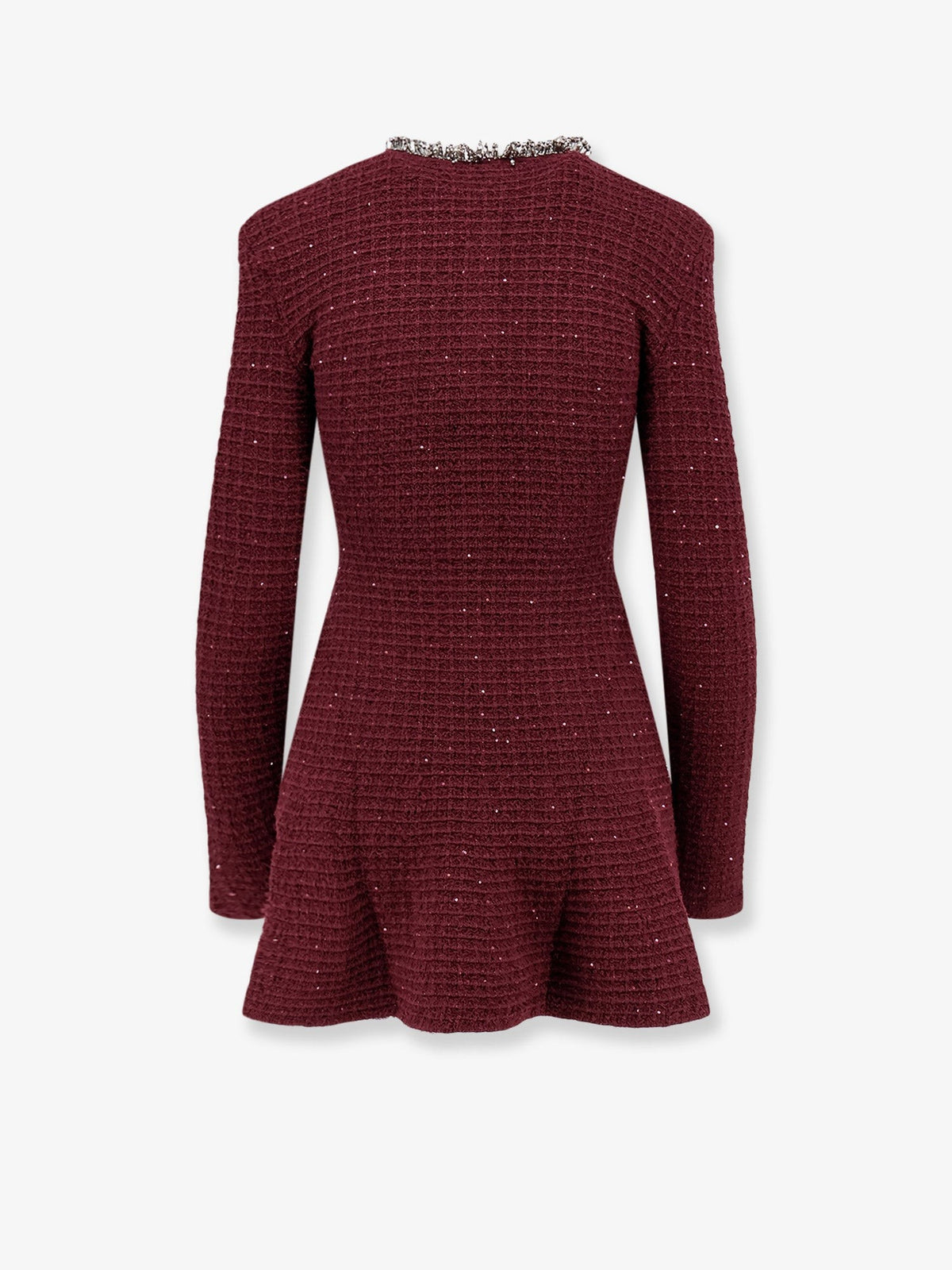 self-portrait Women's Knitted Bordeaux Dress Red, view 2