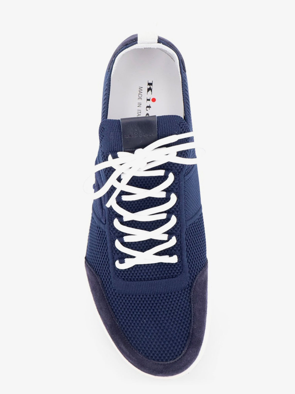 Kiton Men's Knitted Fabric Sneakers Blue