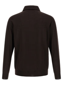 Larmeri Studio Knitted Polo Shirt Brown