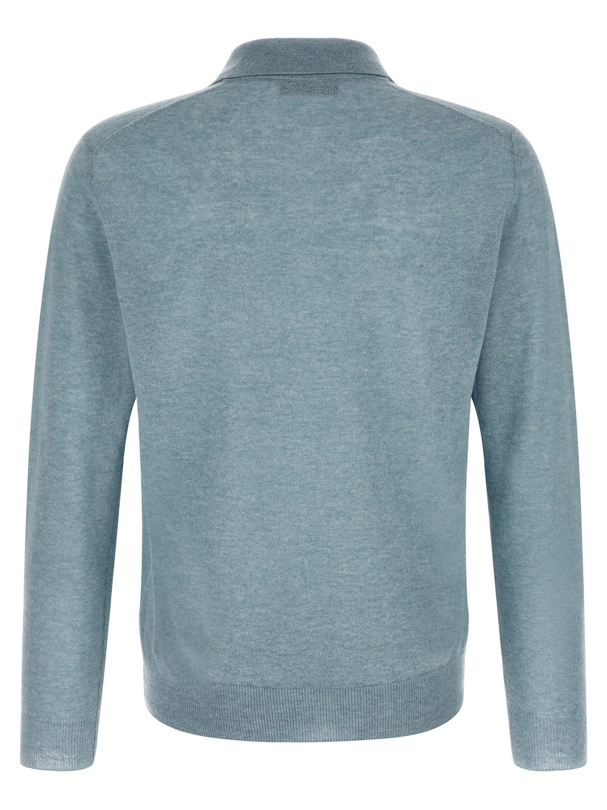 Zanone Knitted Polo Shirt Blue