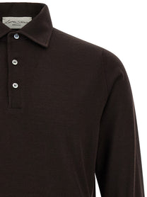 Larmeri Studio Knitted Polo Shirt Brown