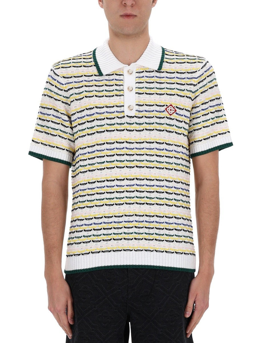 Casablanca Men's Knitted Polo Multicolor