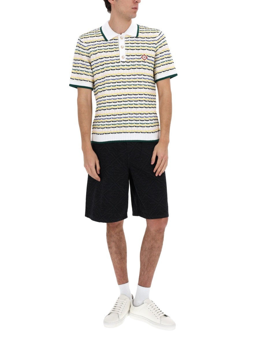Casablanca Men's Knitted Polo Multicolor