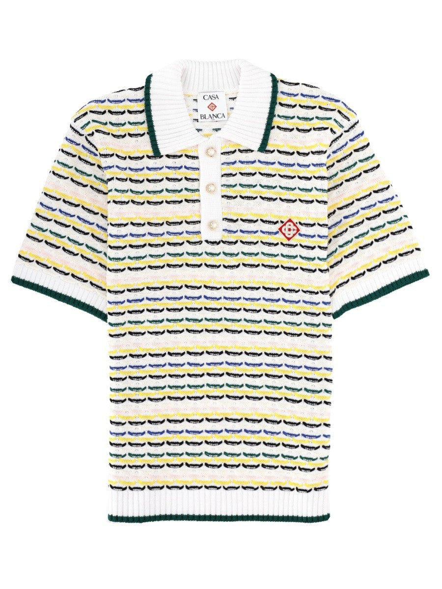 Casablanca Men's Knitted Polo Multicolor