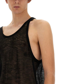 Rick Owens Men's Knitted Tank Top Black