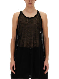 Rick Owens Men's Knitted Tank Top Black