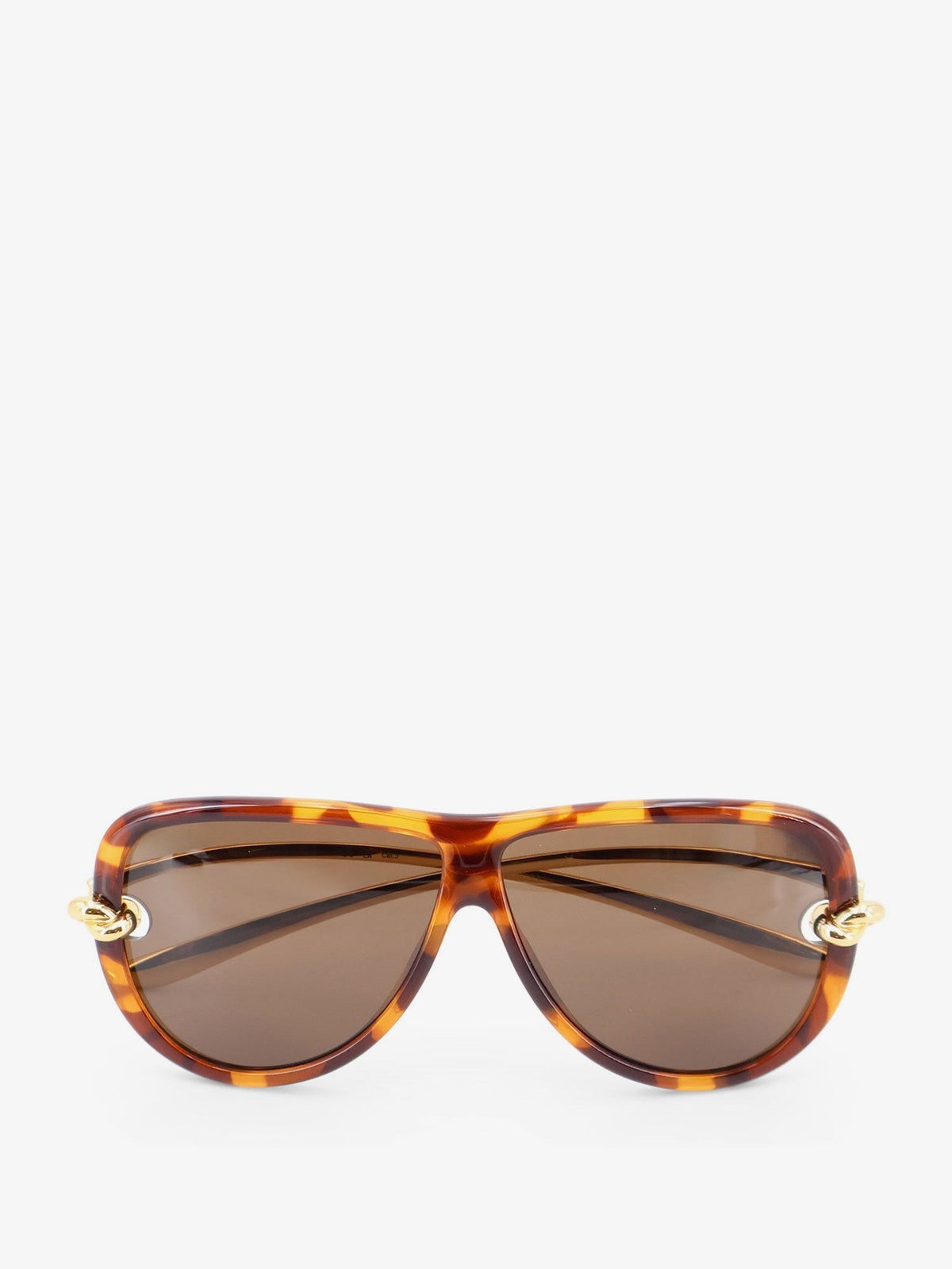 Bottega Veneta Women's Knot Aviator Acetate Sunglasses Brown