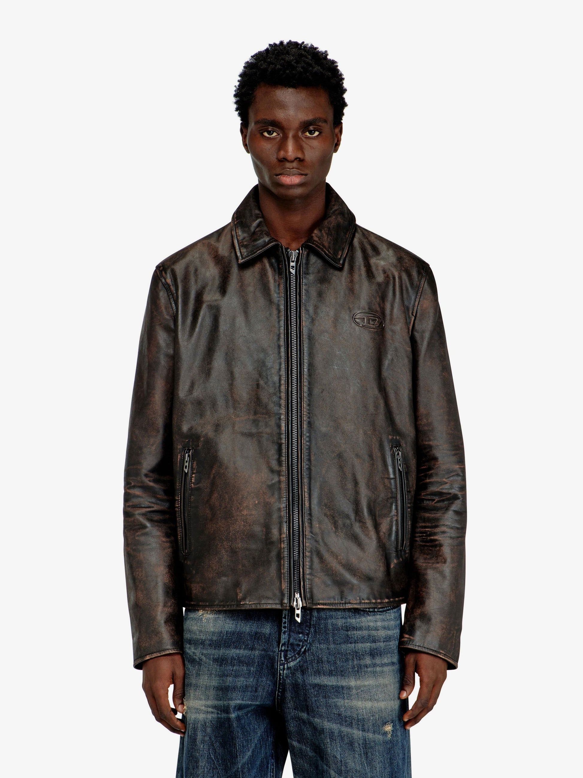 Diesel Men's Amar Wrd Jacket Brown