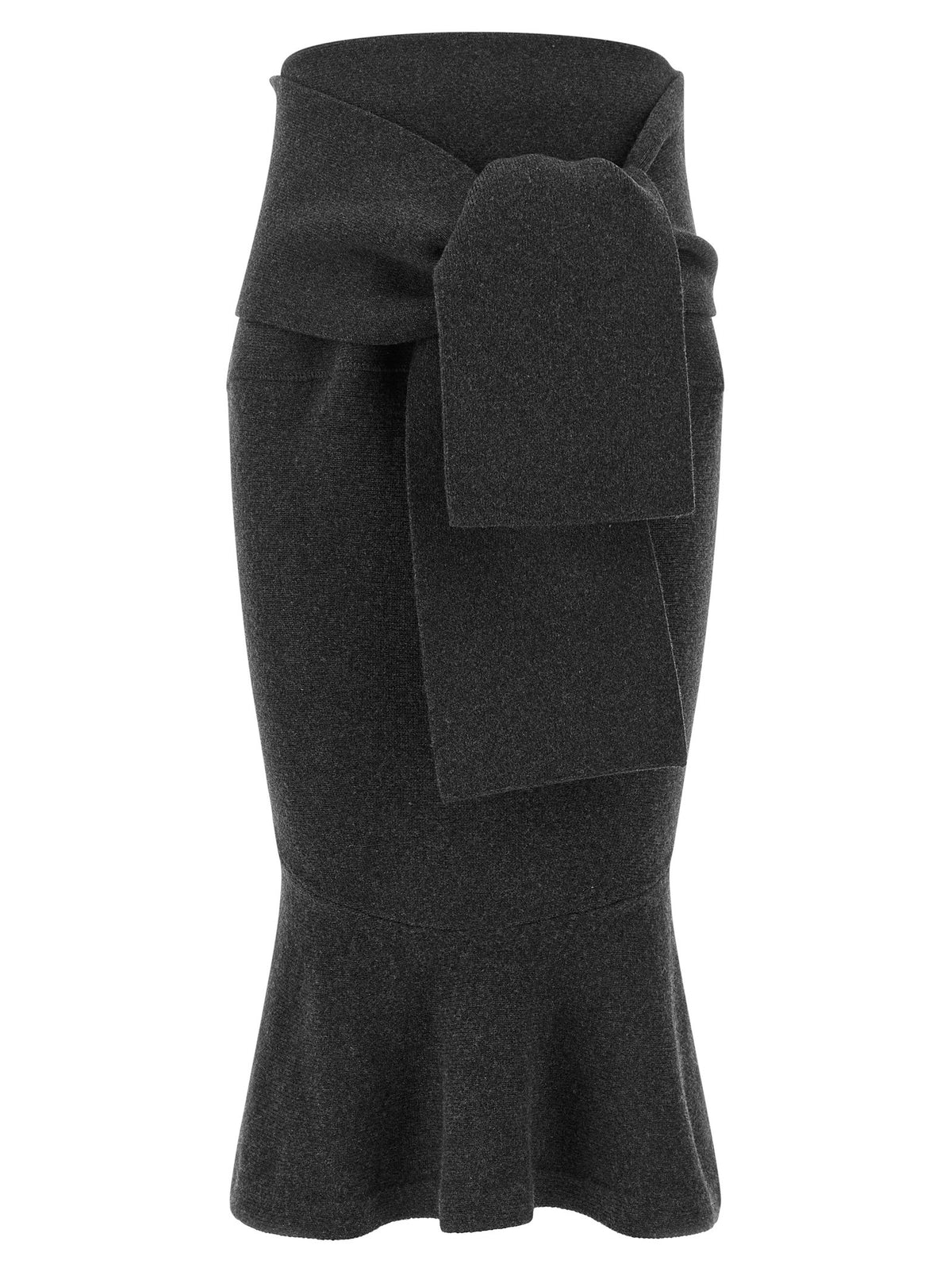 JACQUEMUS La Jupe Fiocco Skirt Grey