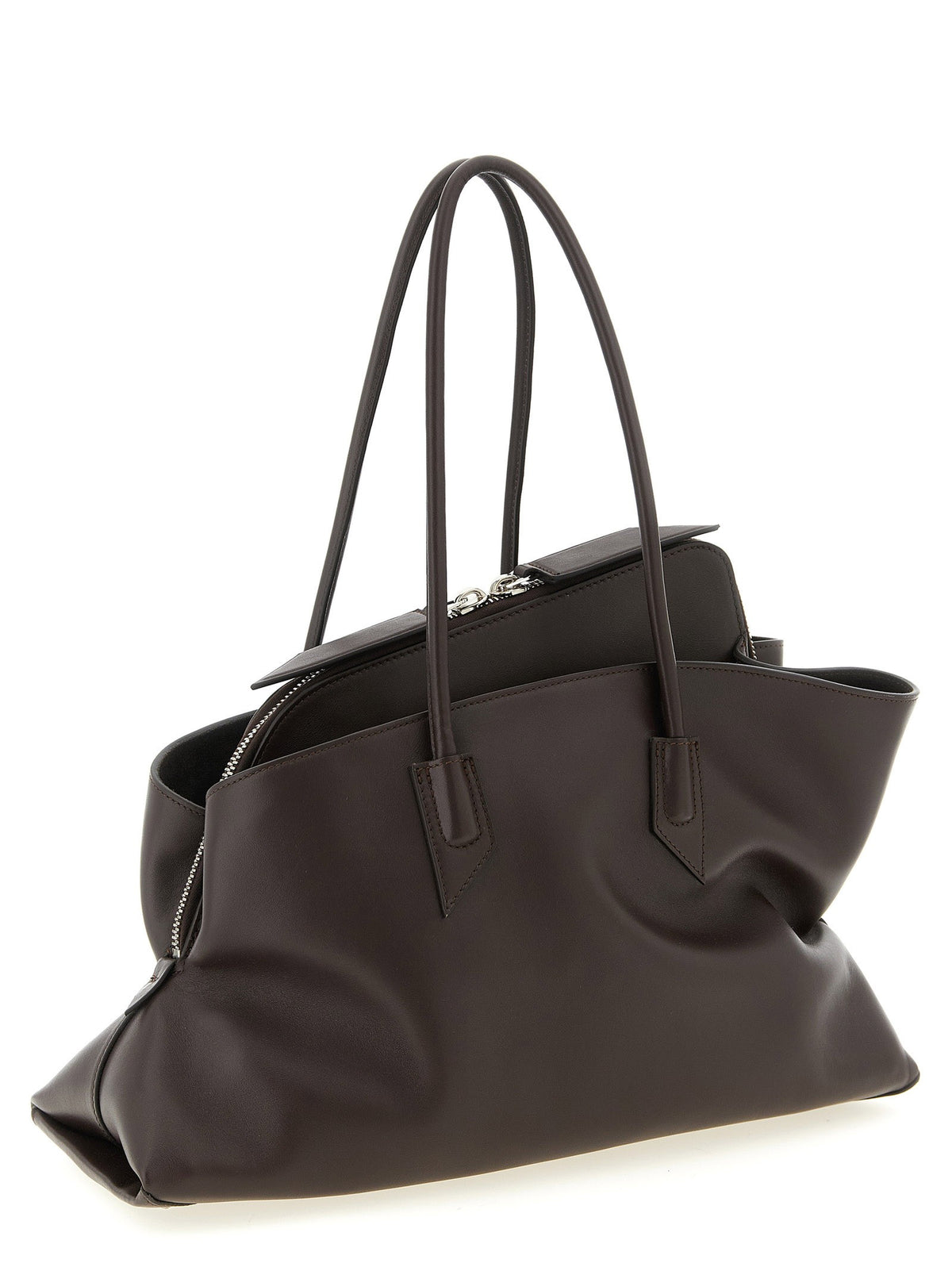 The Attico La Passeggiata Medium Shoulder Bag Brown