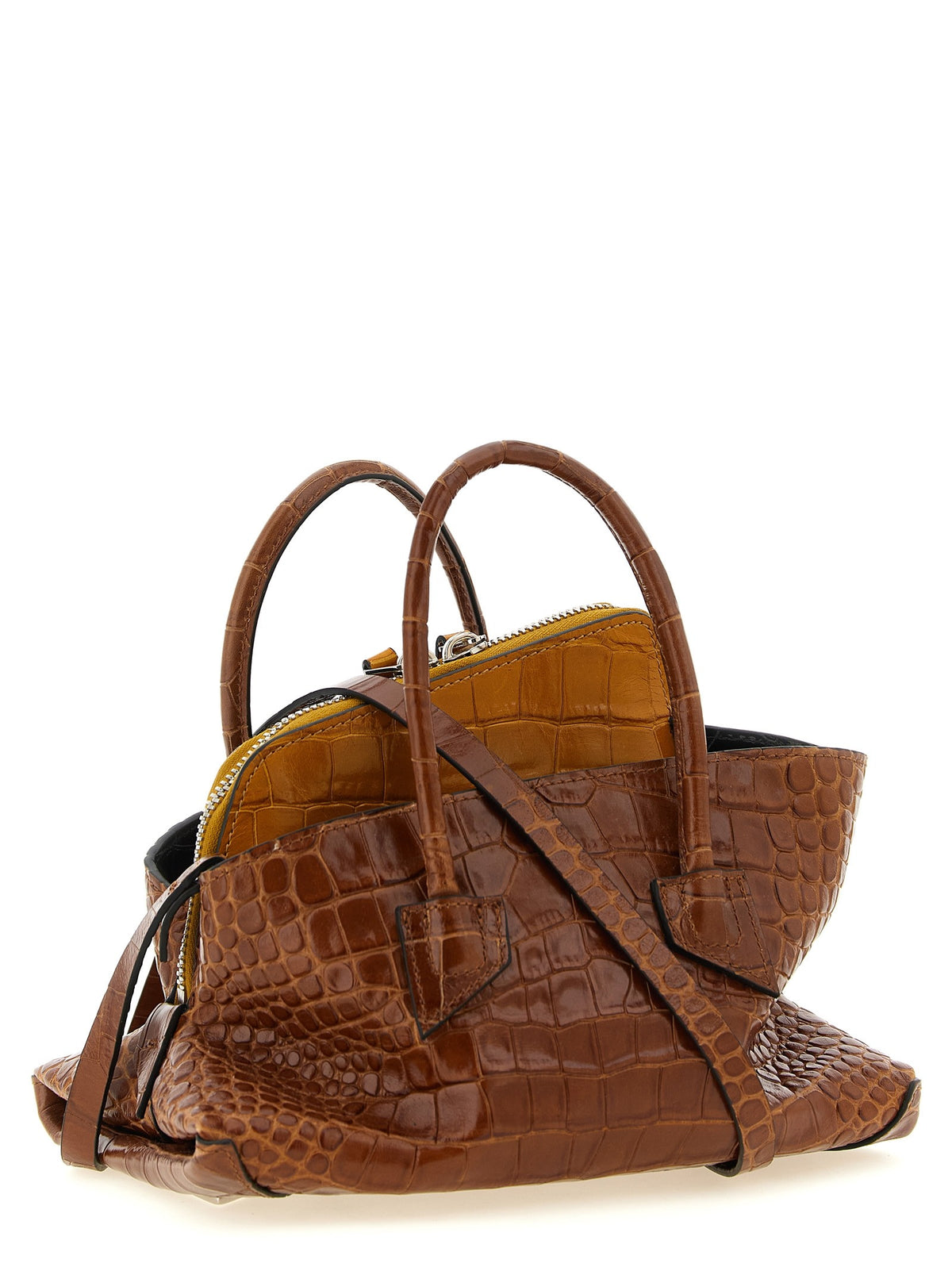 The Attico La Passeggiata Mini Handbag Brown