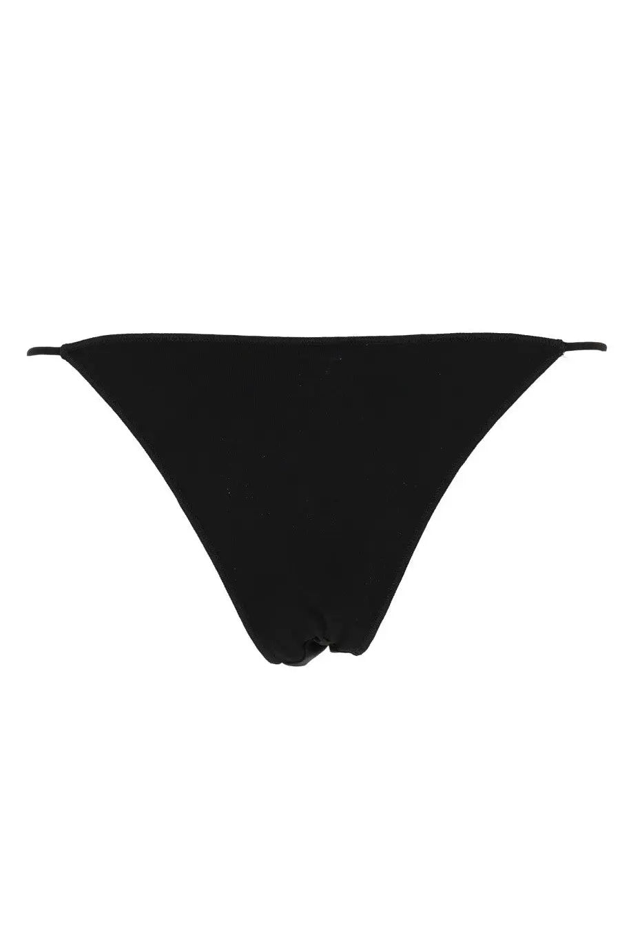La reveche women’s slip bikini ashar black black triangle bikini bottom with thin side ties and smooth fabric finish