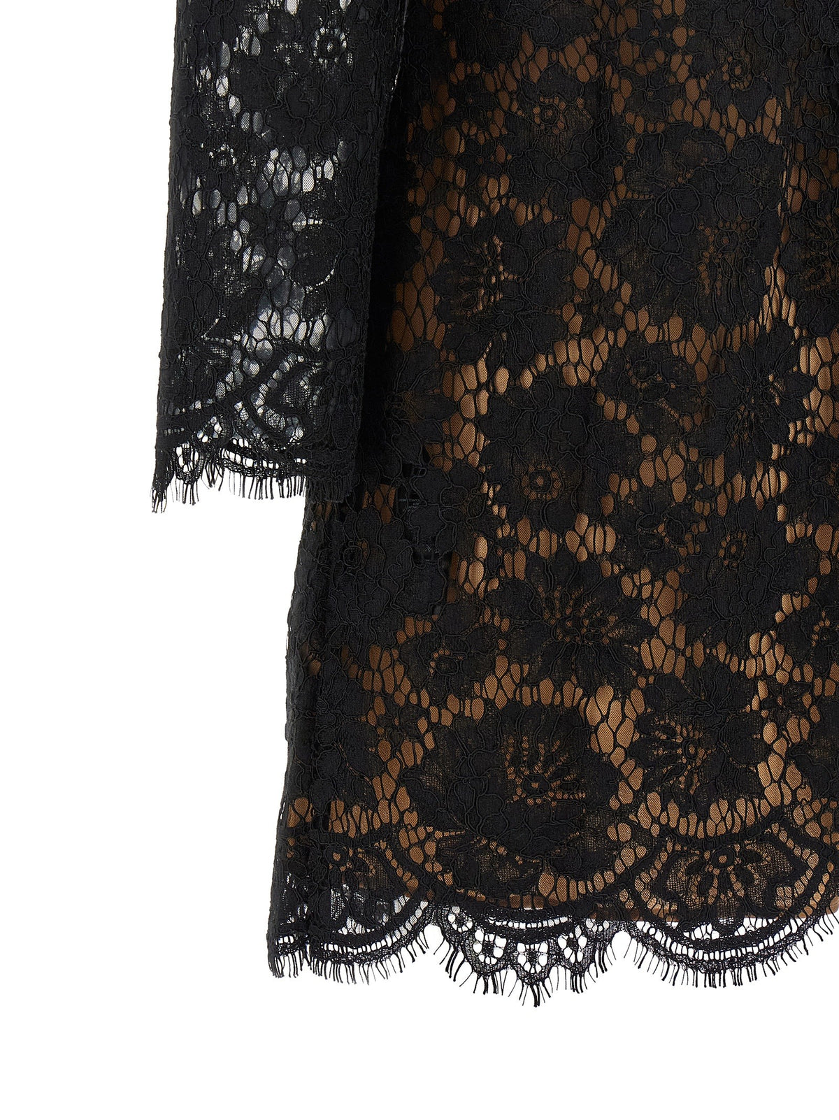 self-portrait Women's Black Lace Mini Dress Black