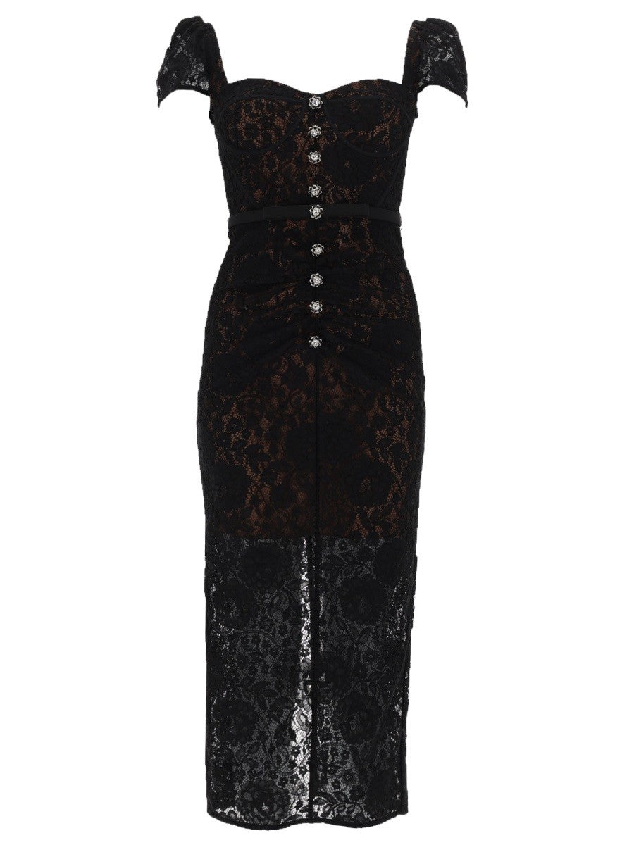 self-portrait Women's Lace Midi Dress Black