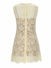 self-portrait Women's Lace Mini Dress Yellow