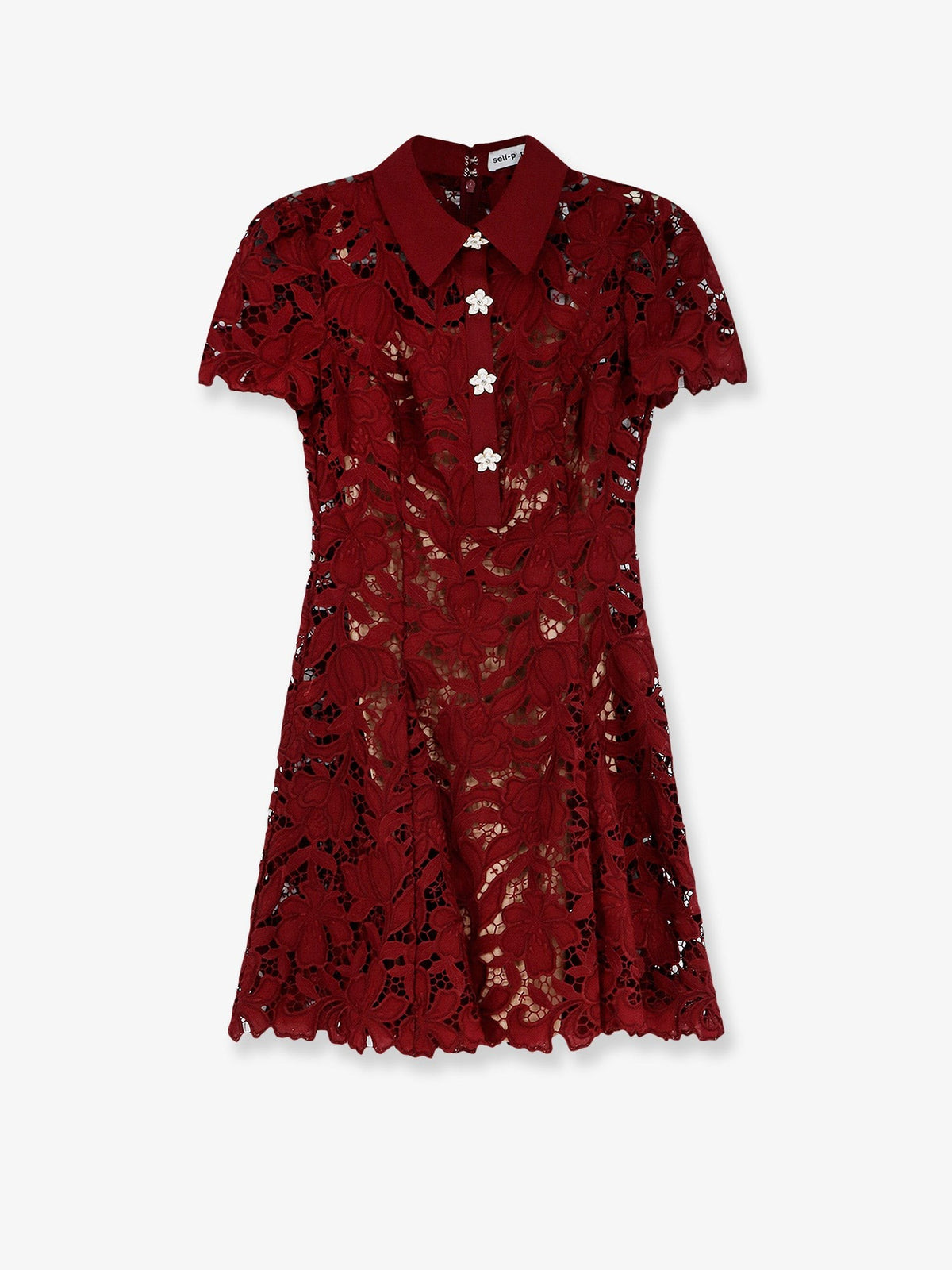 self-portrait Women's Lace Mini Dress Red
