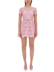 self-portrait Women's Lace Mini Dress Blue