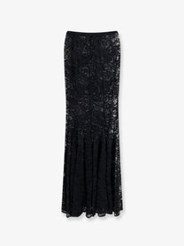Actualee Women's Lace Skirt Black