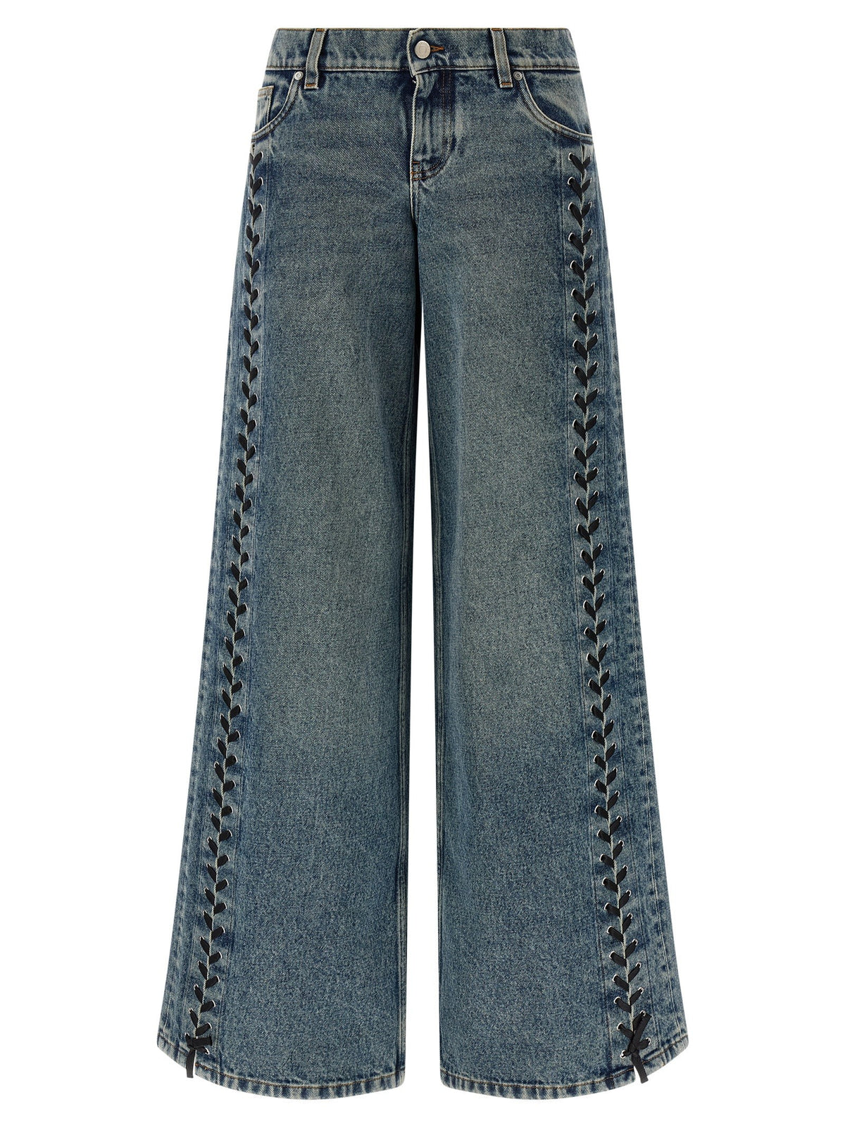 Stella McCartney Lace up Jeans Blue