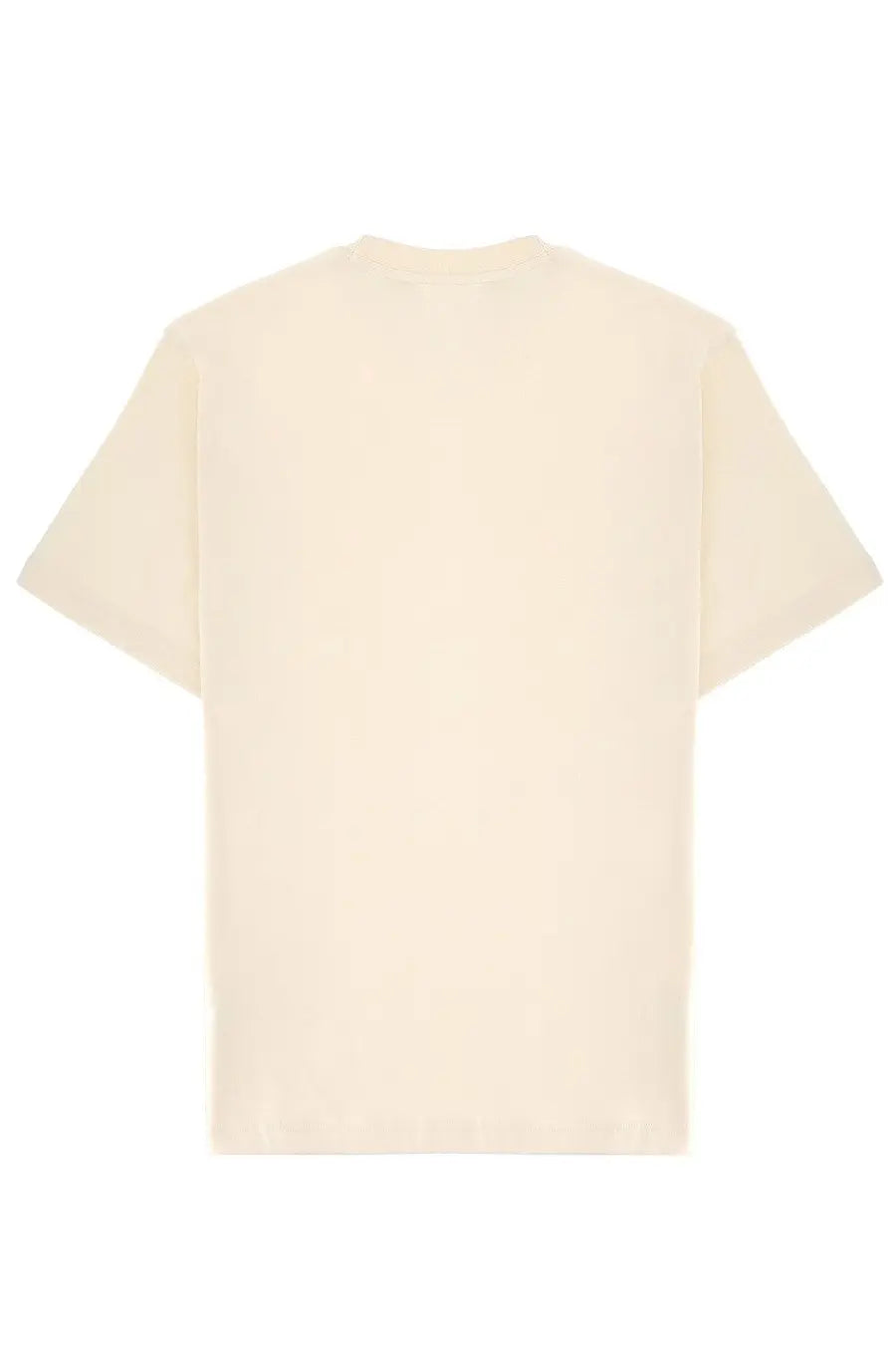 Lacoste men’s cream-colored oversized cotton shirt with a relaxed fit and short sleeves