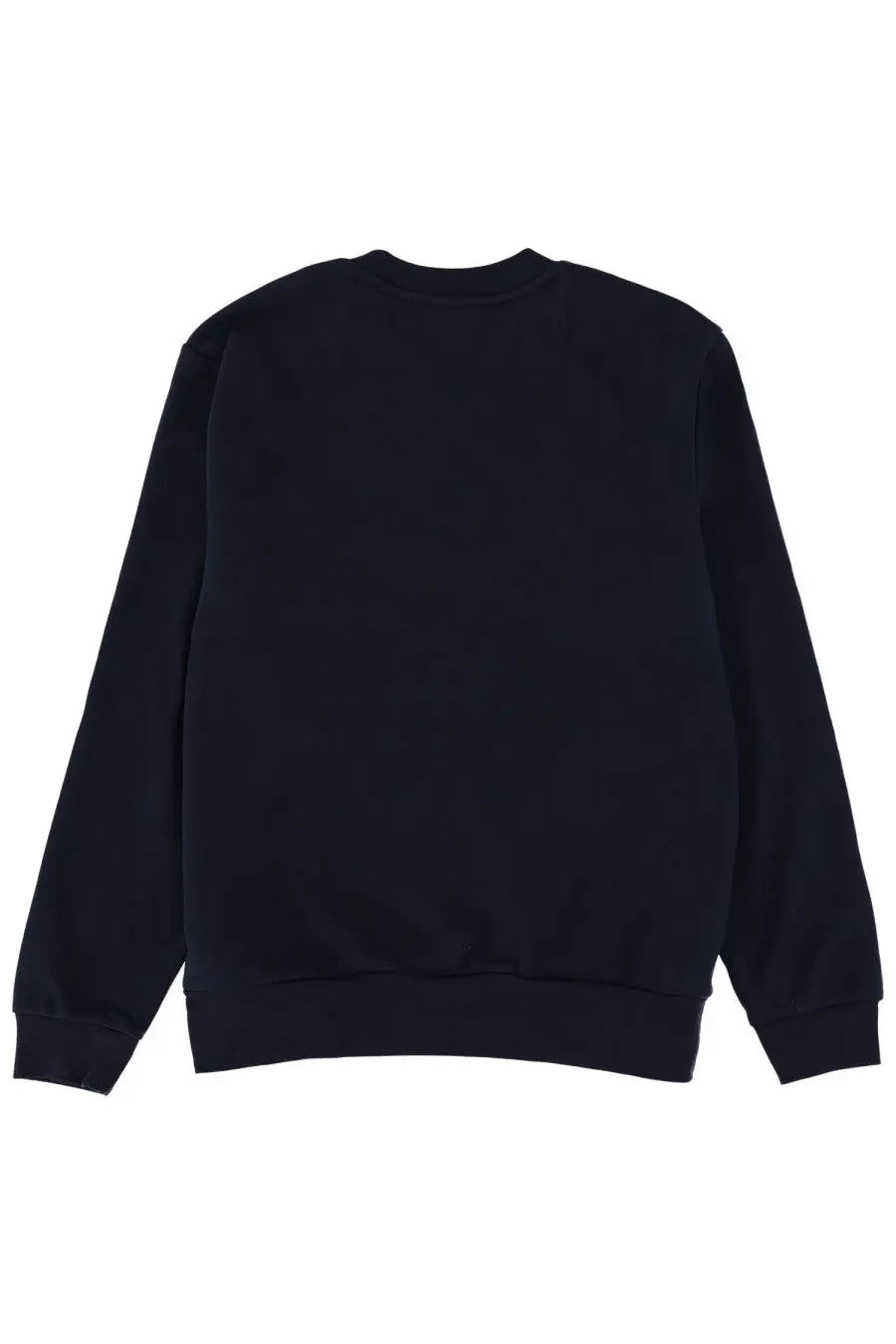 Black lacoste men’s fleece sweatshirt with long sleeves ribbed cuffs crewneck made from soft fleece material