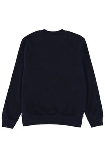Black lacoste men’s fleece sweatshirt with long sleeves ribbed cuffs crewneck made from soft fleece material