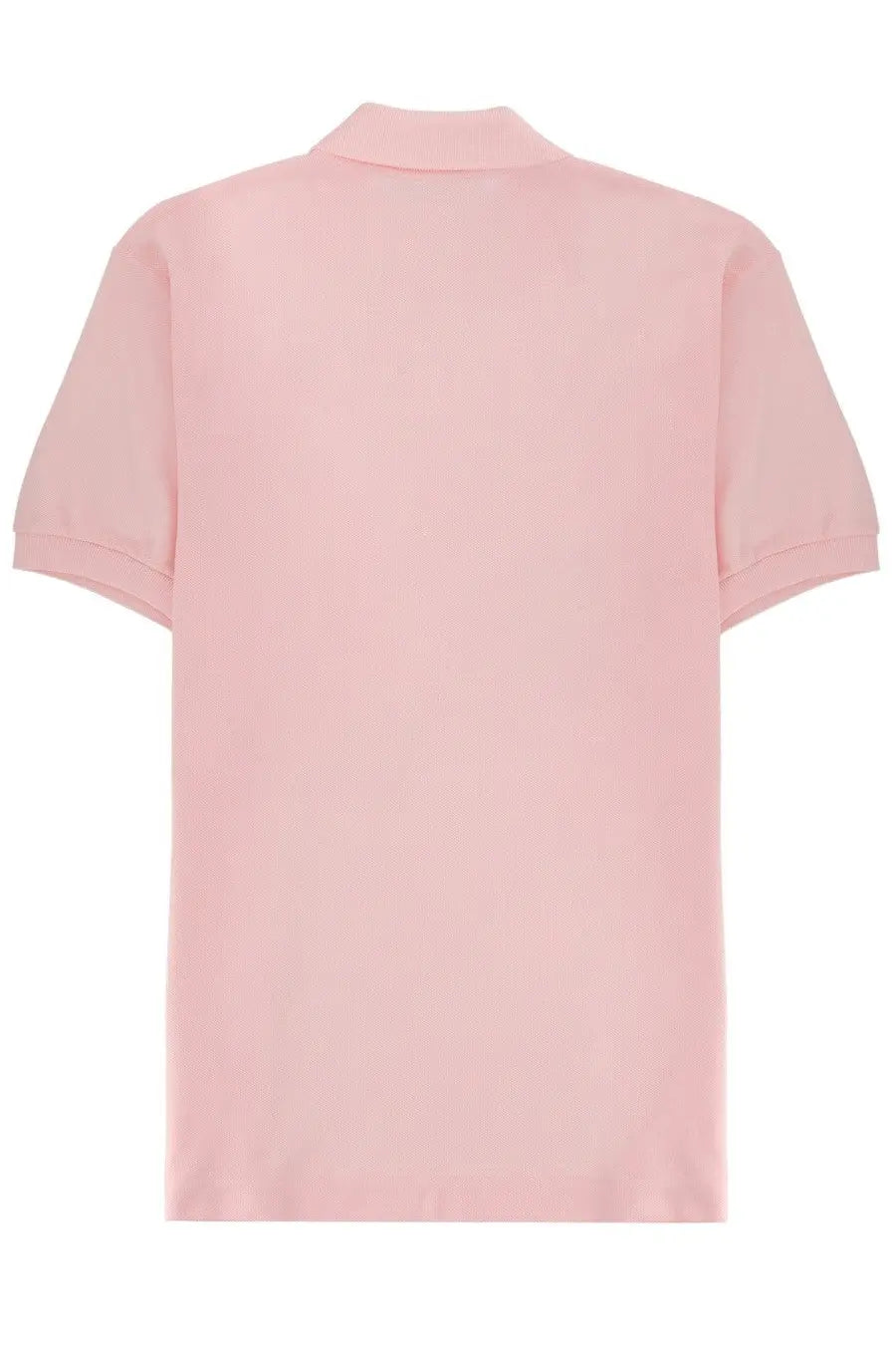 Lacoste men’s polo blue featuring a soft pink cotton fabric with classic collar and short sleeves