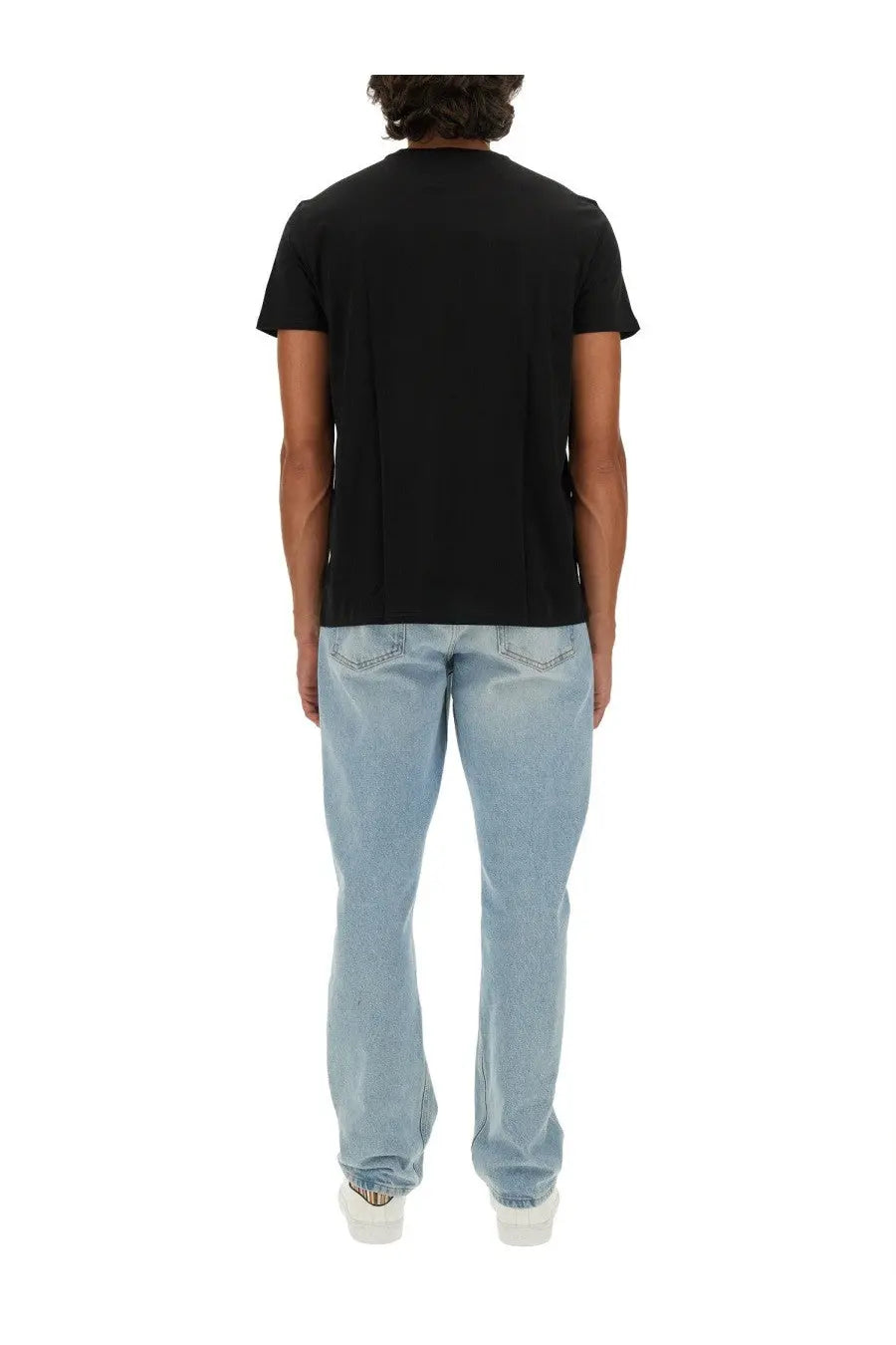 Lacoste men’s black short-sleeved cotton t-shirt with a simple crew neck design for casual wear