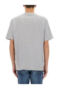Lacoste men’s grey heathered cotton t-shirt with simple crew neck and short sleeves for casual wear