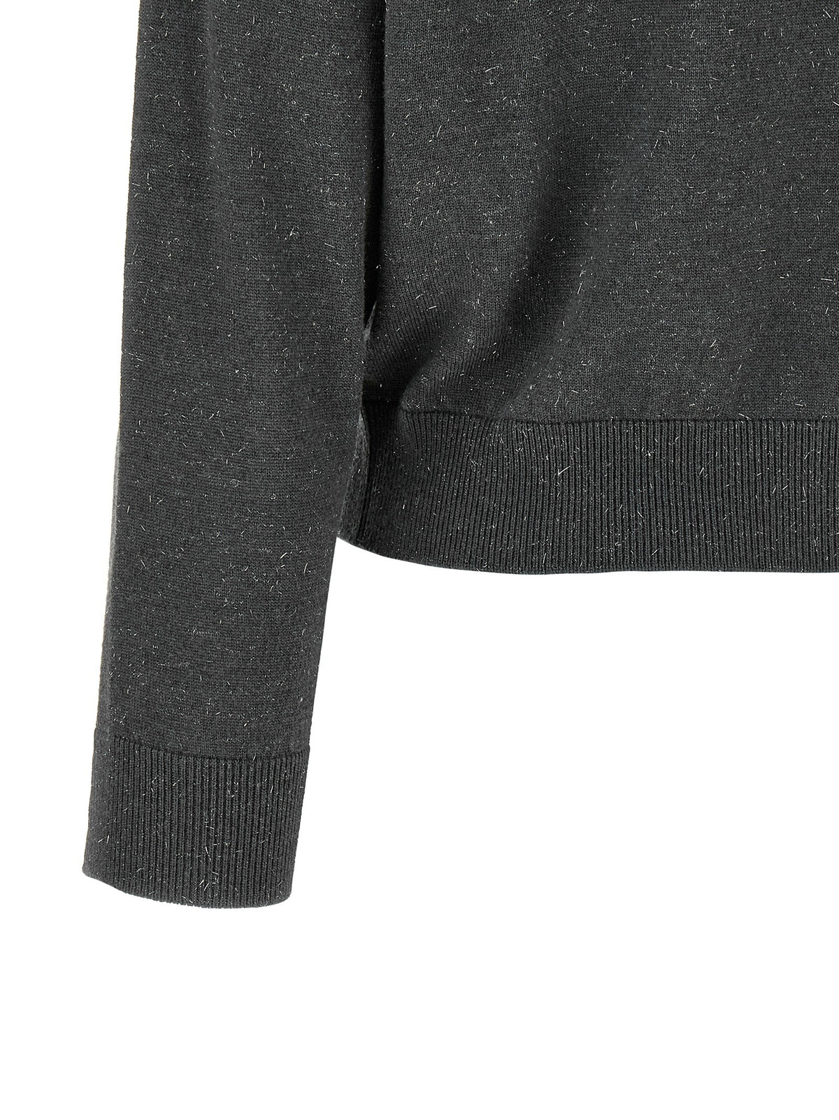 Peserico Lamé Thread Turtleneck Sweater Grey, view 4