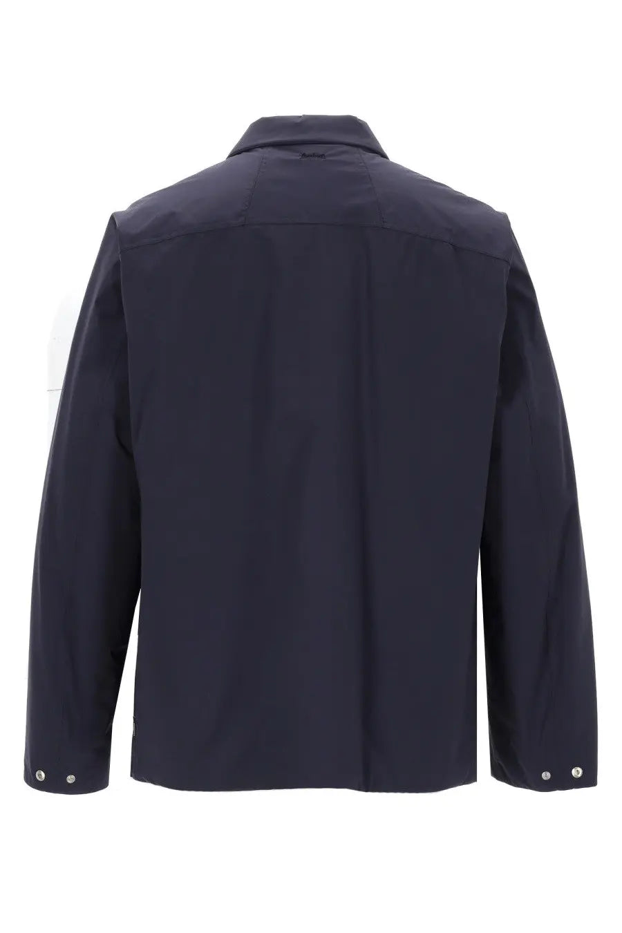 Laminar men’s giacca dark navy blue long-sleeved button-up shirt with classic collar and gore tex 2l material