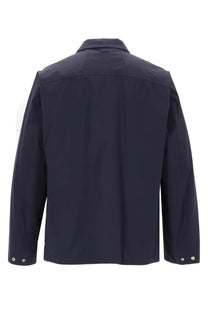 Laminar men’s giacca dark navy blue long-sleeved button-up shirt with classic collar and gore tex 2l material