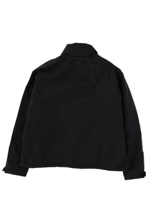 Laminar men’s jacket black with sleek minimalist design, structured collar, and subtle seam detailing in premium fabric
