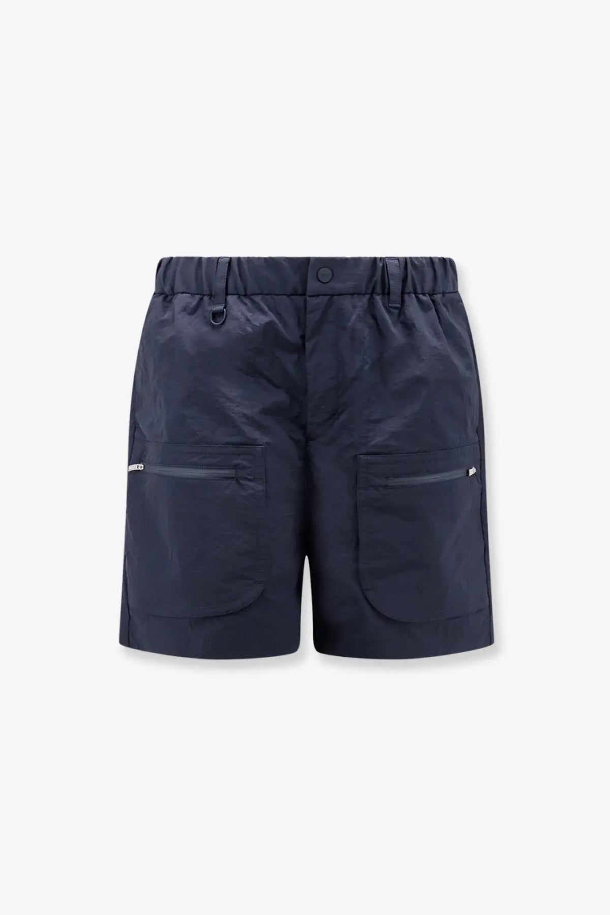 Laminar men’s navy nylon bermuda shorts with drawstring waistband and large cargo pockets