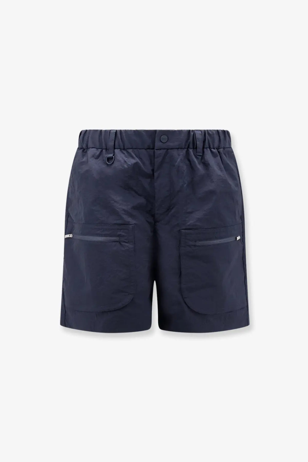 Laminar men’s nylon bermuda shorts in dark navy with drawstring waistband and two large cargo pockets